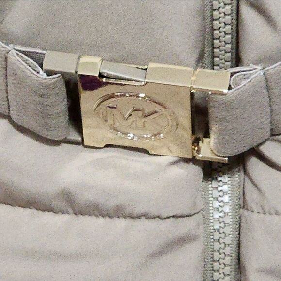 Michael Kors tan Taupe long puffer coat faux fur trim plus size 3X NEW!!! - Picture 9 of 14